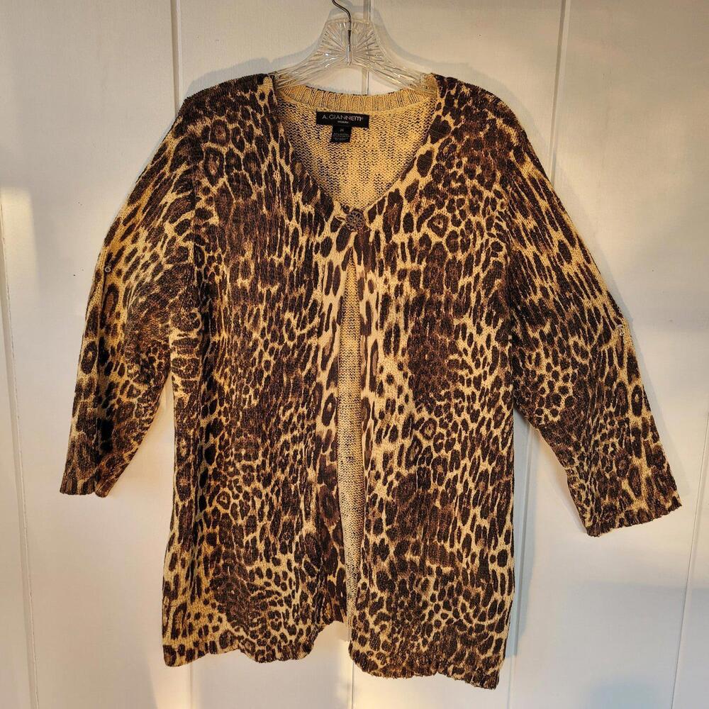 A Giannetti Animal Print Sweater Size 2X